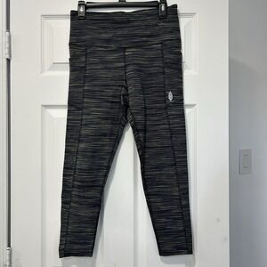 Free People Movement Women's Large Roll Out Yoga Leggings Space‎ Dye High Rise
